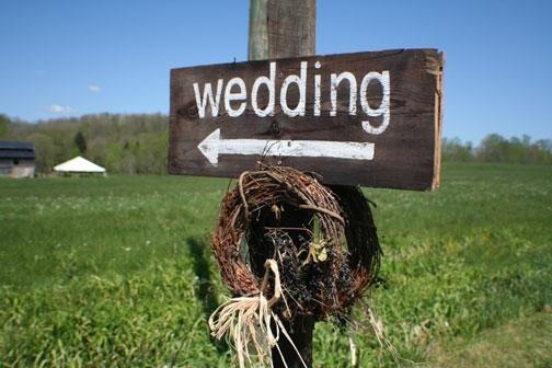 Handpainted wedding sign